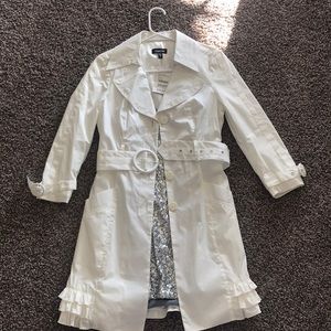 Bebe White Spring Trench